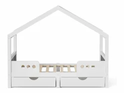 Hauss Spole Cama infantil cabina 90x200cm con 2 cajones y pizarra - Blanco