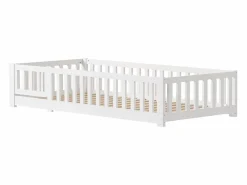 Cama infantil cabina 90x200cm, con somier, cama plana, cama infantil, protección anticaídas, pino macizo, color^ Clearance