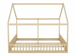 Cama Montessori|Cama infantil cabina 90x200cm con somier - cama dos en uno - estructura de madera - (sin colchón)