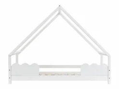Cama infantil cabina 90x200cm con base - protección anticaída - madera - (sin colchón)^ Discount