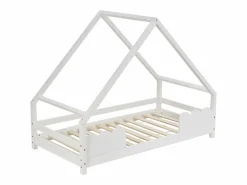 Cama infantil cabina 90x200cm con base - protección anticaída - madera - (sin colchón)^ Discount