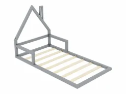 Cama infantil de 90 x 200 cm, cuna con forma de casa, pino macizo, estilo sencillo,^Merax Clearance