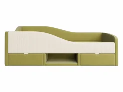 Cama Infantil|Cama infantil de 90 x 190 cm con 2 cajones y somier de láminas de madera, de terciopelo oscuro (no incluye colchón).