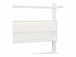 Cama infantil de metal 90x200 cm - Motivo de casa - con barrera de seguridad - con luces LED - ​ (Colchón no incluido)^ModernLuxe New
