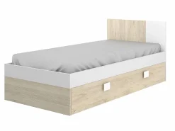 Vente-unique Cama Nido|Cama infantil nido 2 x 90 x 190 cm color natural y blanco con somier - SONIA