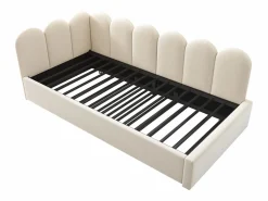 Hauss Spole Cama Diván|Cama Nido|Cama infantil 90x200 cm con cama nido 90x190 cm, tapizado en terciopelo , sin colchón