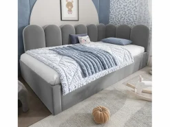 Cama infantil 90x200 cm con cama nido 90x190 cm, tapizado en terciopelo , sin colchón^Hauss Spole New
