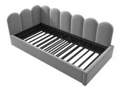 Cama infantil 90x200 cm con cama nido 90x190 cm, tapizado en terciopelo , sin colchón^Hauss Spole New