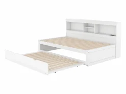 Hauss Spole Cama Nido|Cama infantil 90x200 cm con estantería, cama nido 90x190 cm, MDF , sin colchón