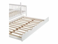 Cama Montessori|Cama infantil 120x200cm cama casa estilo juego función nido madera para habitación infantil (Sin colchón)