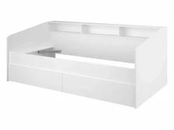 Cama Juvenil Style Blanca con cajones y estantes 80x203x113cm Blanco Online