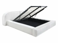 Maison Céphy Cama king size con canapé 180 x 200 cm en pana color + colchón - LIRABA by Crema Online