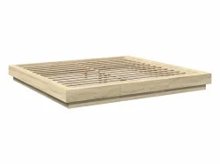 Cama Adulto|Cama matrimonial- 200x200 cm madera de ingeniería roble Sonoma ES909910