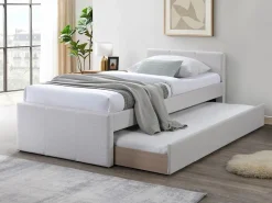 Vente-unique Cama Nido|Cama Infantil|Cama nido 90 x 190 cm tela + colchón - DORITALO