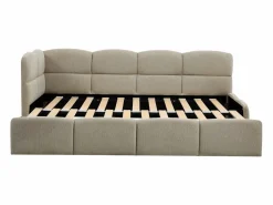 cama nido 2 x 80 x 200 cm con somier de láminas en tejido texturizado - PLURANIO^Vente-unique Best