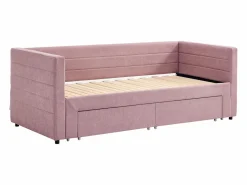Cama nido 2 x 80 x 200 cm en tela texturizada + colchón - CAMITY^Vente-unique New