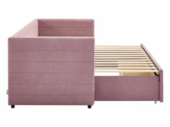 Cama nido 2 x 80 x 200 cm en tela texturizada + colchón - CAMITY^Vente-unique New