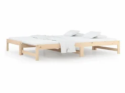 Cama Nido|Cama Diván|Cama nido - 90x190 cm extraíble madera maciza de pino ES27401