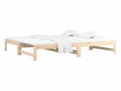 Cama Nido|Cama Diván|Cama nido - 90x190 cm extraíble madera maciza de pino ES27401
