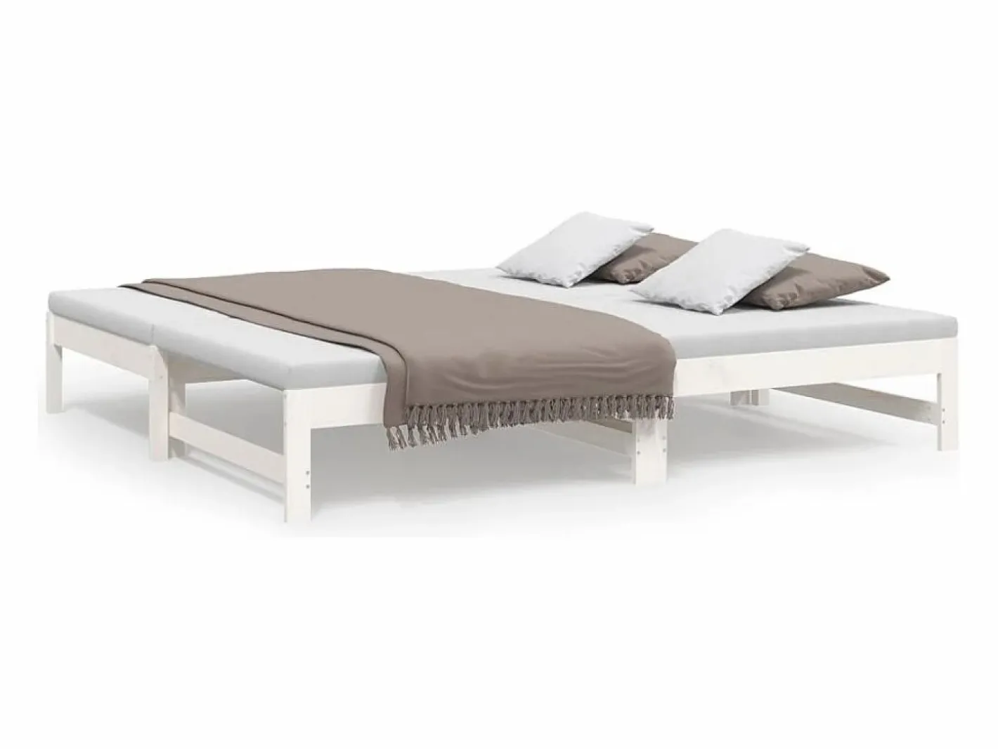 Cama Nido|Cama nido - 90x190 cm extraíble madera maciza de pino ES44673
