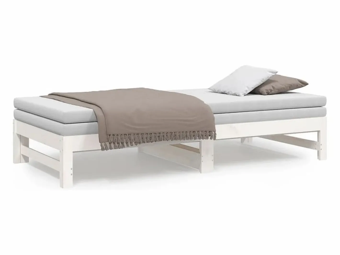 Cama Nido|Cama nido - 90x190 cm extraíble madera maciza de pino ES44673