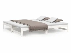 Cama nido - 80x200 cm extraíble madera maciza de pino ES68992 Blanco Hot