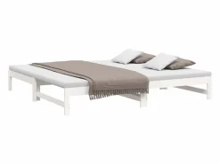 Cama nido - 80x200 cm extraíble madera maciza de pino ES68992 Blanco Hot