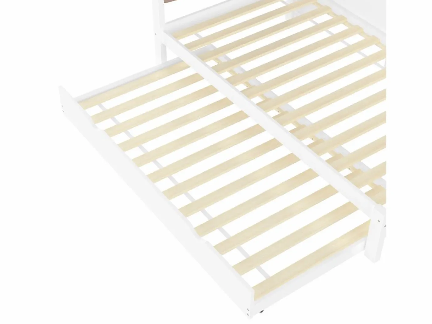 Cama nido blanca de 90x200cm con iluminación LED, almacenaje, USB (sin colchón)^Hauss Spole New