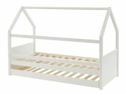 Vente-unique Cama Montessori|Cama Nido|Cama nido cabaña 2 x 90 x 190 cm de madera de Pino con colchón - HURRA
