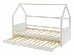 Vente-unique Cama nido cabaña 2 x 90 x 190 cm de madera de pino - HURRA Blanco Clearance