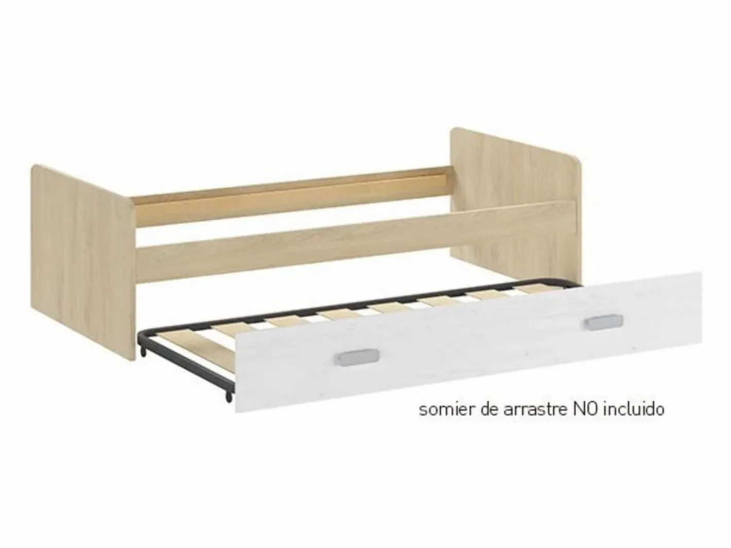 Cama Nido de Melamina Color Puccini Andersen – Ancho 194,4 cm x Fondo 98 cm x Alto 58 cm, Ideal para Habitaciones Juveniles.^ Sale