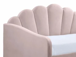 Vente-unique Cama Terciopelo|Cama Diván|Cama nido en forma de concha 2 x 90 x 190 cm en terciopelo - ELUSIA