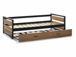 Cama nido industrial 90 x 190 cm MDF, pino y metal BOSTON^Vente-unique