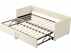 Merax Cama Diván|Cama Nido|Cama nido infantil 90 x 200 cm - terciopelo - estilo contemporáneo - color