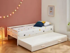 Vente-unique Cama nido infantil 2 x 90 x 190 cm Pino macizo y MDF AEDAN II Blanco Sale