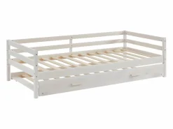 Vente-unique Cama nido infantil 2 x 90 x 190 cm Pino macizo y MDF AEDAN II Blanco Sale