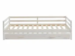 Vente-unique Cama nido infantil 2 x 90 x 190 cm Pino macizo y MDF AEDAN II Blanco Sale