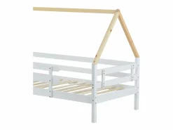 Cama nido infantil de 90x200 cm con cama nido de 90x190 cm en madera blanca^Hauss Spole Outlet