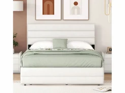 Cama Diván|Cama nido para adultos y niños 140 x 200 cm y 90 x 190 cm - Cama con plataforma extensible con 2 cajones con somier y cabecero -