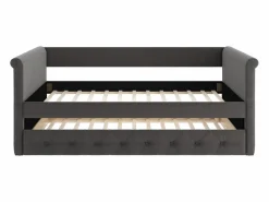 Cama nido tapizada LOUISE - 2x90x190cm - tela^Vente-unique New
