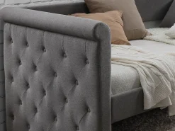 Cama nido tapizada LOUISE - 2x90x190cm - tela^Vente-unique New