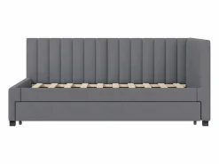 Cama nido tapizada 90x200cm - sofá cama nido, somier de láminas, camas juveniles, camas infantiles, camas supletorias, terciopelo -^ New
