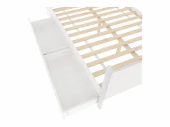 Cama Diván|Cama para adultos de 140 x 200 cm - con 2 cajones y estantes - pino - colchón no incluido