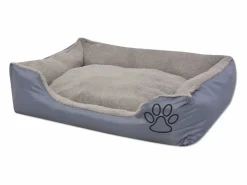 Clicnbuy Cama para perro con cojín acolchado talla XXL Gris Clearance