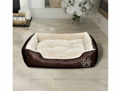 Clicnbuy Cama para perro con cojín acolchado talla M Marru00f3n Discount