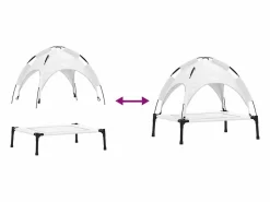Clicnbuy Cama De Animales De Compañía|Cama para perro Gris plata s Acero