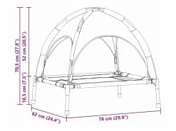Clicnbuy Cama para perro Marrón m Acero Marru00f3n New