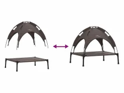 Clicnbuy Cama De Animales De Compañía|Cama para perro Marrón s Acero