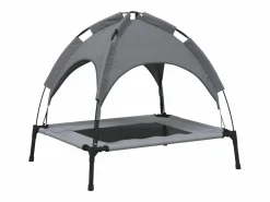 Clicnbuy Cama De Animales De Compañía|Cama para perros con dosel antracita tela oxford y acero