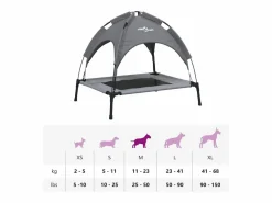 Clicnbuy Cama De Animales De Compañía|Cama para perros con dosel antracita tela oxford y acero